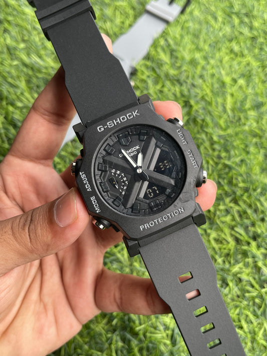 RC G-SHOK GA-2300-1A Black Night Glow Resin Watch
