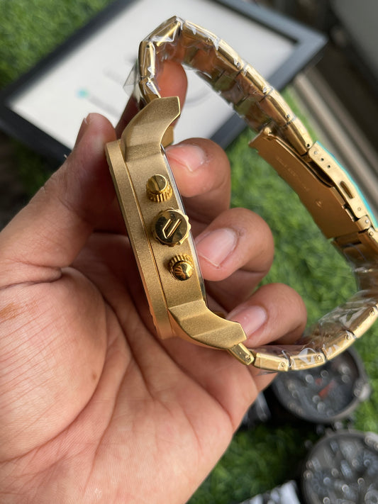 RC Diiesel Mega Chief Dual-Time Chronograph β Gold Stainless Steel Edition