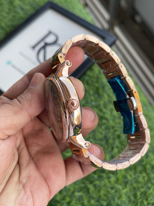 RC Patek Skeleton Automatic Gold Bracelet Watch