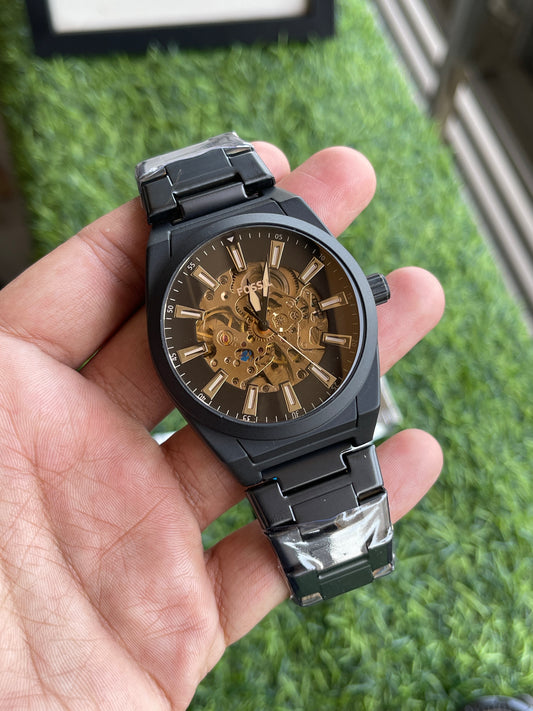 RC Fossiil Automatic Skeleton – Black Gold Classic Edition
