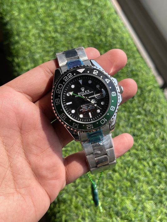 RC RLX Submariner – Custom “Green-Black” Dual-Tone Bezel Edition