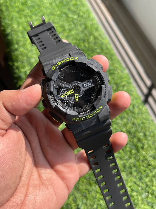 RC CASIIO G-SHOK Analog–Digital (Black & Neon Green Edition)