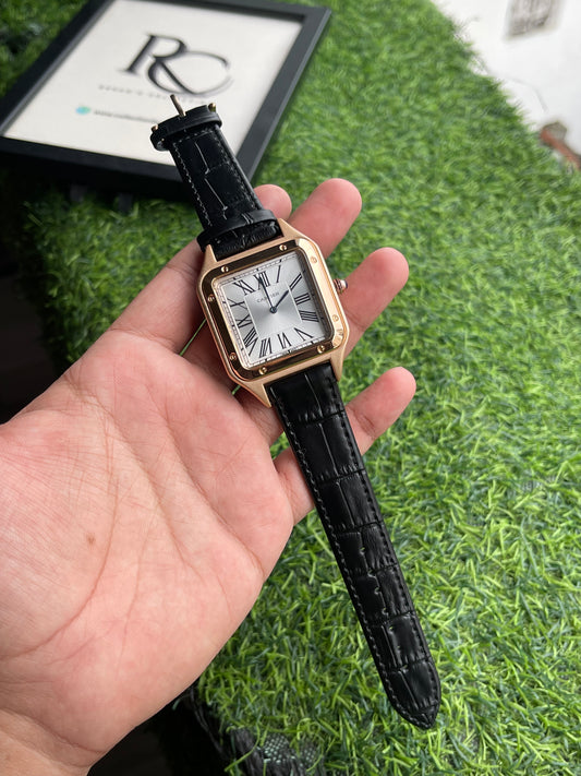 RC X Cartiier Santos-Style Square Luxury Watch