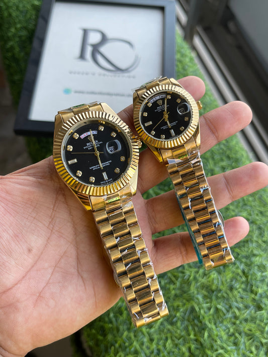 RC RLX Day-Date Couple Set “Golden Royal” Edition