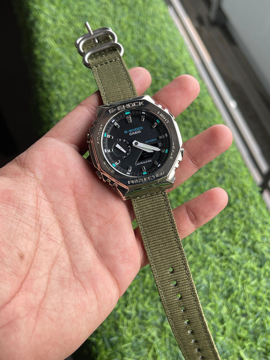 RC Casiio G-Shok GA-2100 Mod – Green NATO Strap