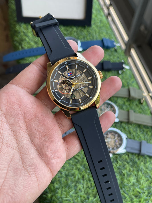 RC Tommy Hilfiger Automatic Skeleton Fusion Series (Gold-black)