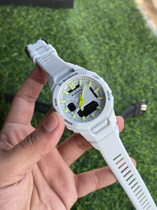 RC X G-SHOK G-SQUAD GBA-900-7A White & Lime Step Tracker Sports Watch
