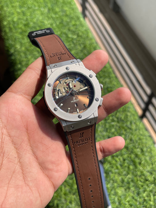 RC Hublt Luxury Skeleton-Dial Sports Watch