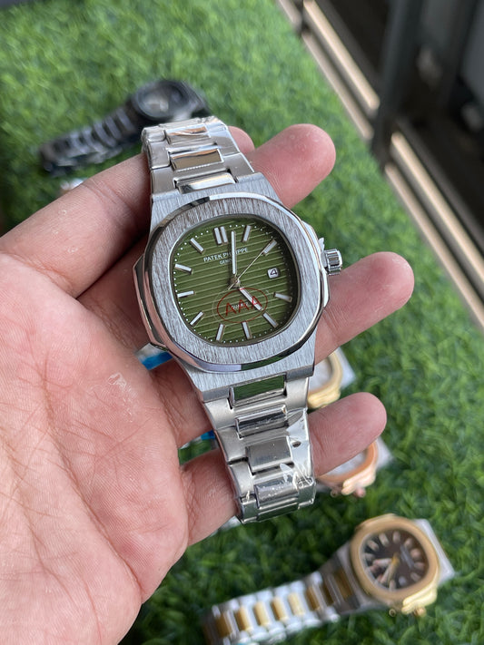 RC Patek Stainless Steel Luxury Watch – Green Dial