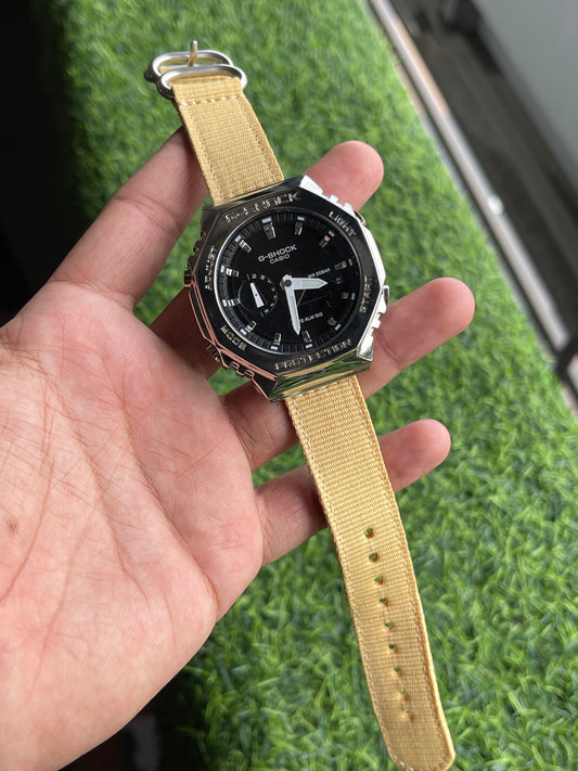 Casiio G-Shok GA-2100 Mod – Beige NATO Strap