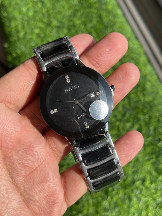 Rado Black & Silver Luxury Analog Watch