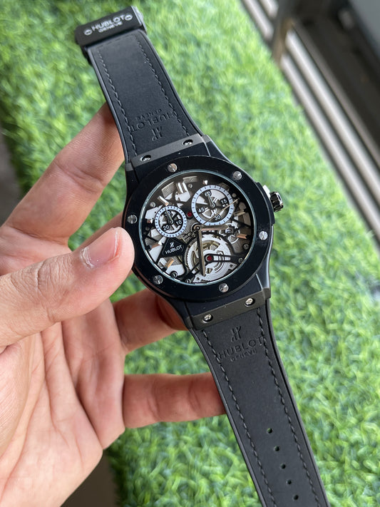RC Hublt Classic Fusion black Skeleton black Dial