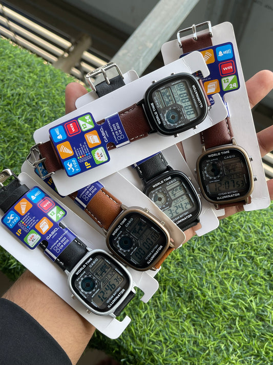 RC Casiio World Time Illuminator Digital Watch