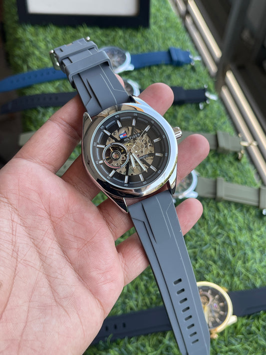 RC Tommy Hilfiger Automatic Skeleton Fusion Series (silver-grey)