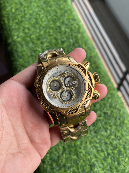 RC Inviicta Gold Chronograph Men’s Luxury Watch