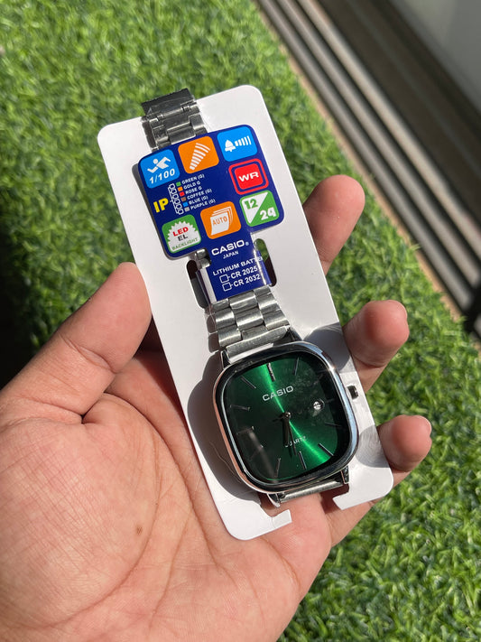 RC Casiio Classic Green Dial Quartz Watch