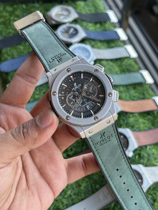 RC Hublt Skeleton Chronograph – Olive Green Strap