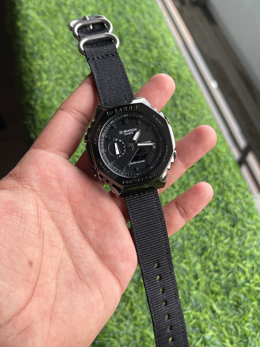 RC Casiio G-Shok GA-2100 Mod – Black NATO Strap