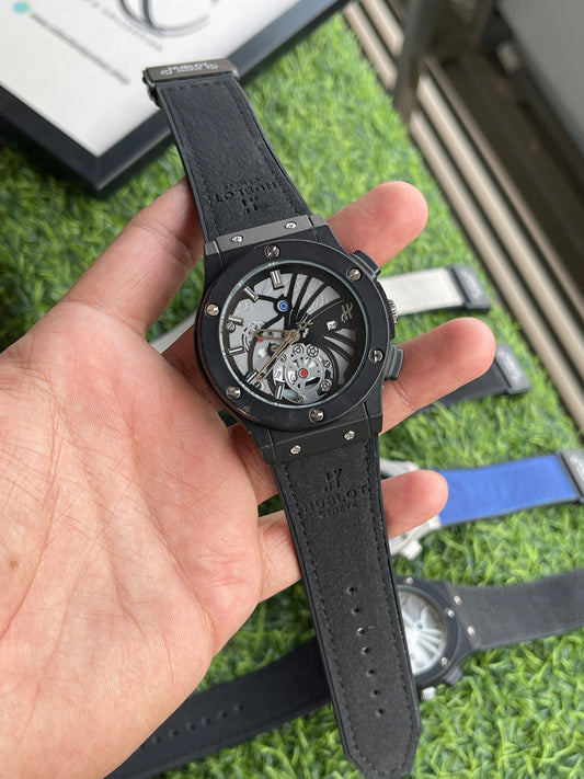 RC Hublt Phantom Black Skeleton – Quartz Edition