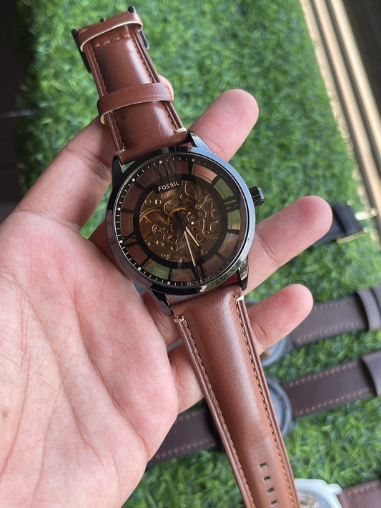 RC Foss*l Automatic leather premium watch