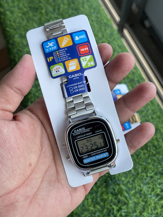 RC Casiio Classic Digital Watch – Silver Edition