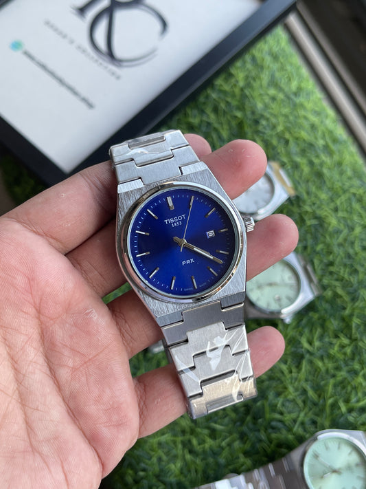 RC Tisst PRX Quartz – Deep Blue Sunburst Dial | Stainless Steel