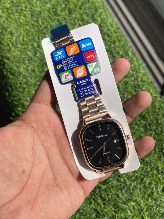 RC Casiio Classic Copper with Black Dial Quartz Watch