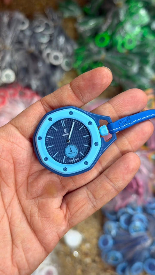 RC Swaatch × AP Royal Pop Edition Keychain Watch – Arctic Blue Edition