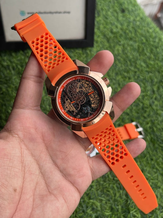 RC X Jaacob & Co. Ram Janm Bhumi Edition – Rose Gold Orange Skeleton