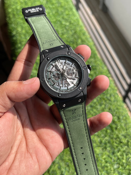 RC Hublt Luxury Skeleton-Dial Sports Watch