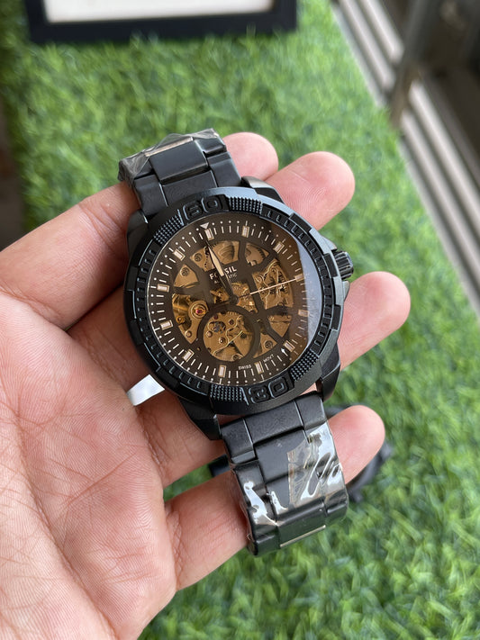 RC Fossiil Automatic Skeleton – Black Titan Edition