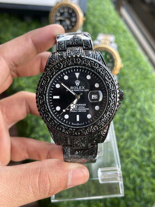 RC RLX Submariner Royal Carving Edition – Black Case & Black Dial
