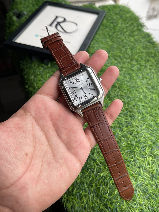 RC X Cartiier Santos-Style Square Luxury Watch