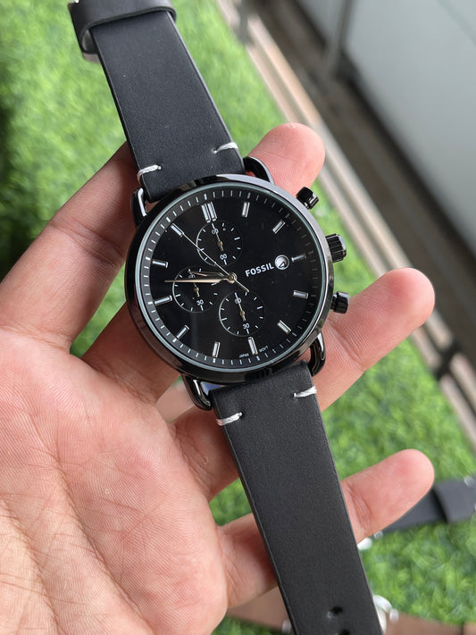 RC Fosil commuter leather premium watch