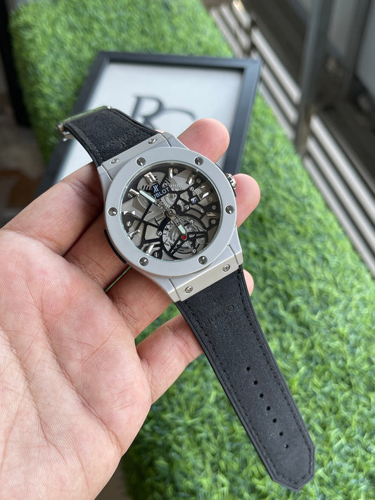 RC Hublt Classic Fusion Skeleton Tourbillon – black Dial & black Leather