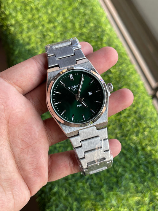 RC Tisst PRX Quartz – Green Dial Stainless Steel Watch