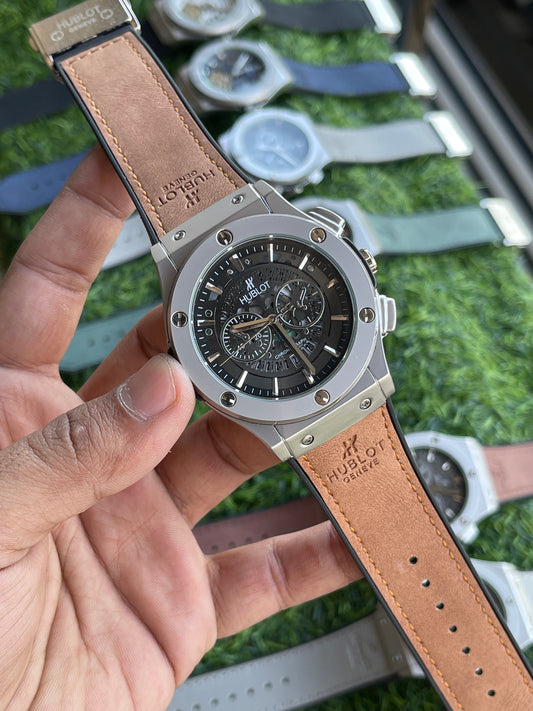 RC Hublt Skeleton Chronograph – Tan Brown Strap