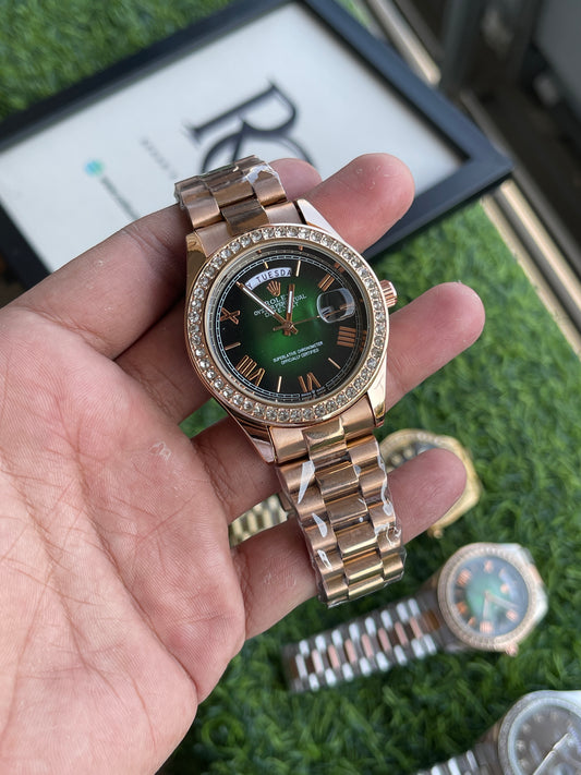 RC RLX Oyster Perpetual Day-Date – Rose Gold Luxury Watch