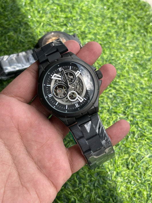 RC Fossiil Mechanical Skeleton Chronograph – Phantom Black