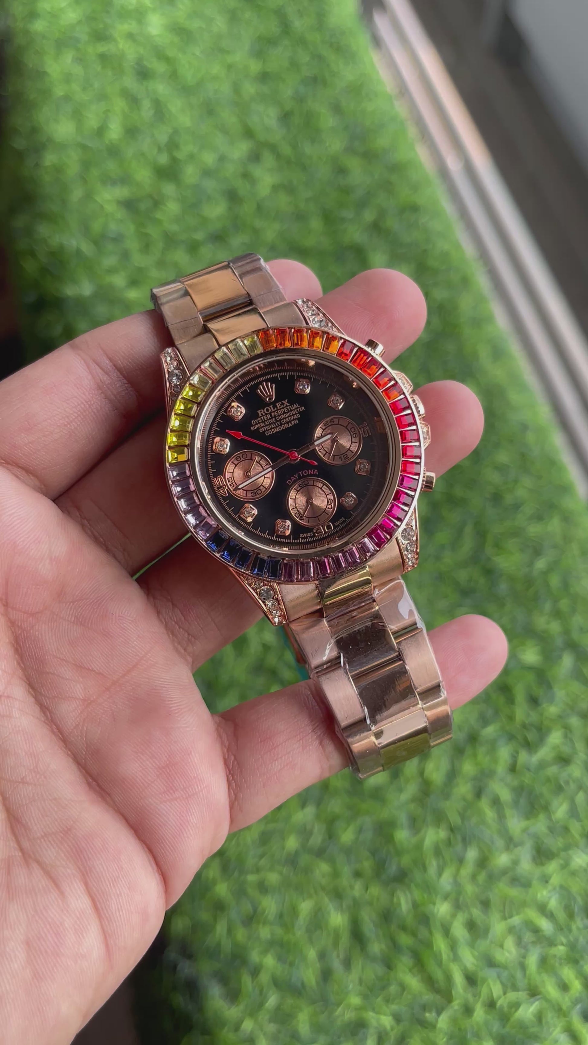 RC Rol*x rainbow edition premium quality watch