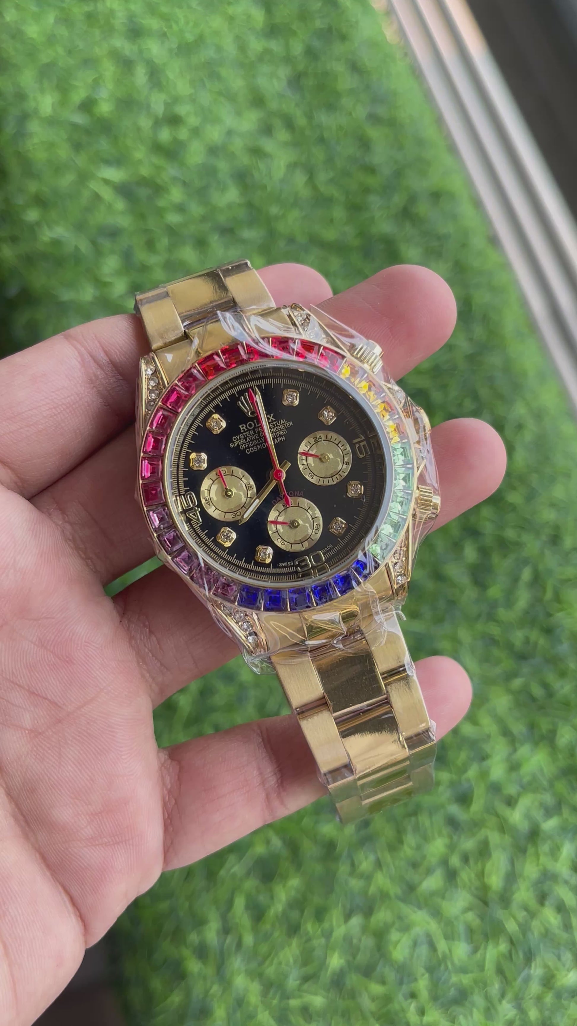 RC Rol*x rainbow premium quality watch