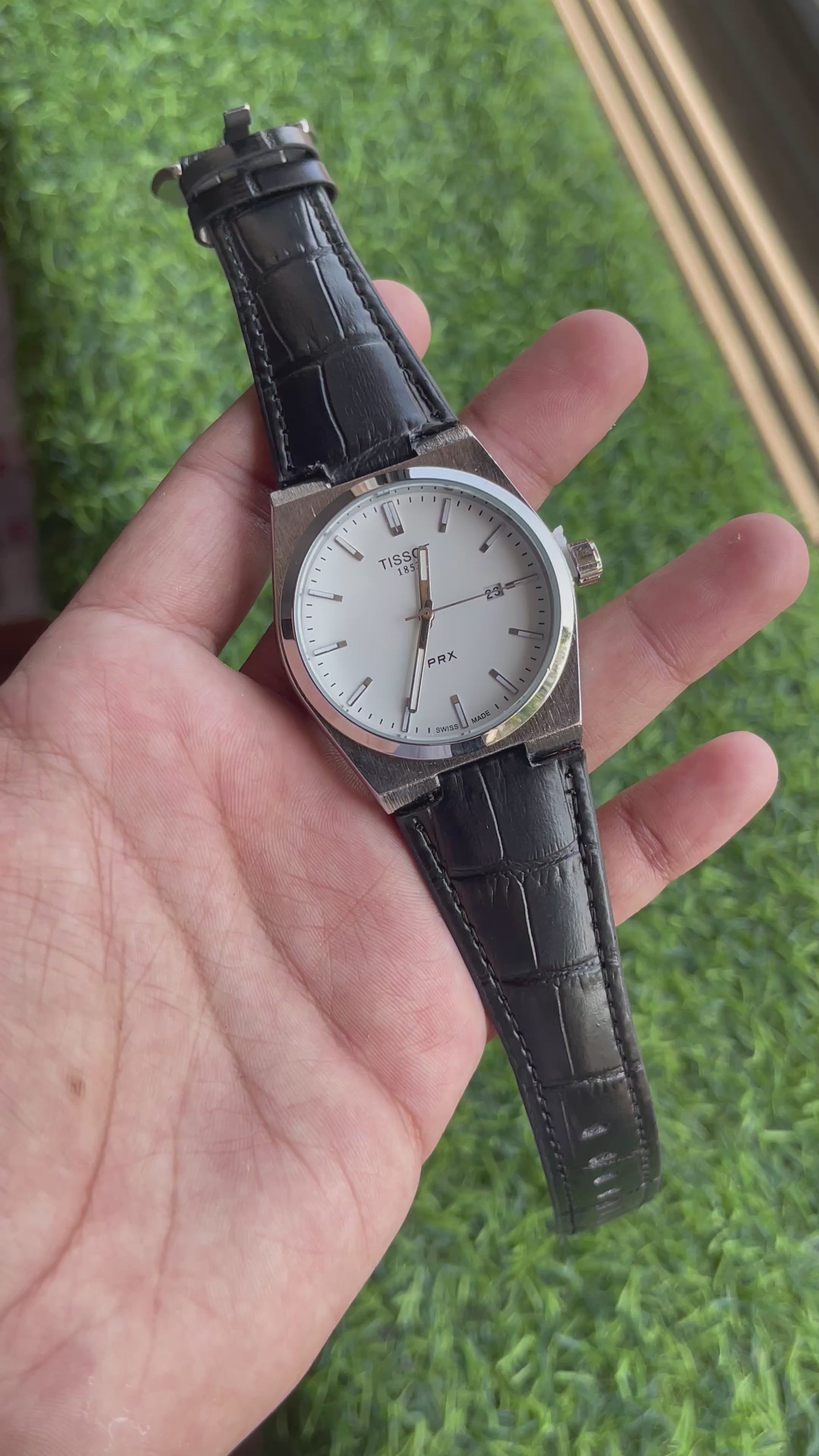 Tissot PRX leather