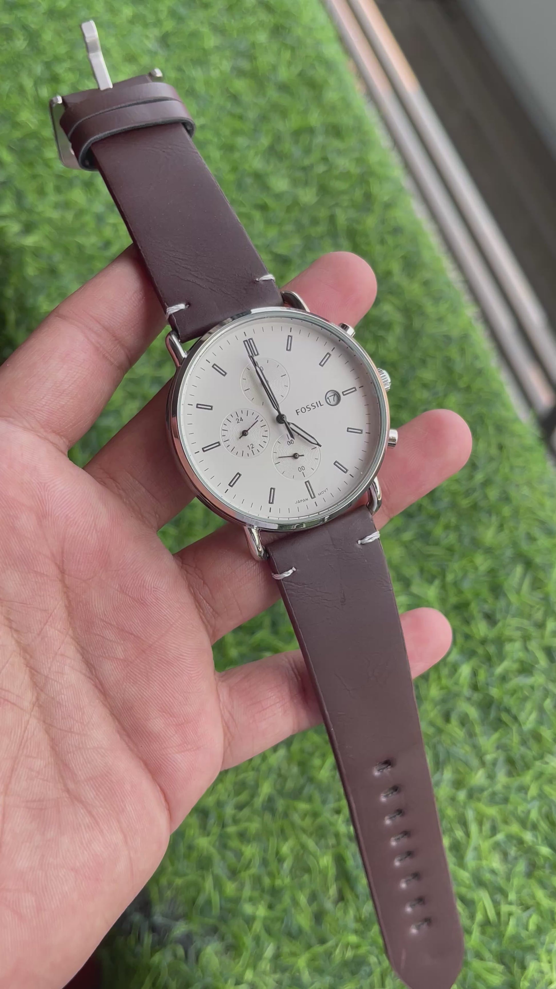 RC Fossill premium leather watch