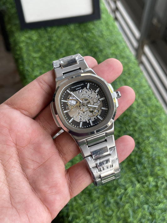 RC Patek Inspired Nautilus Skeleton – Black Core Edition