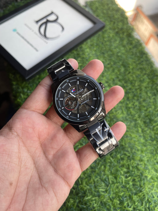 RC X Tommy Automatic Skeleton – Black Dial, Black Bracelet