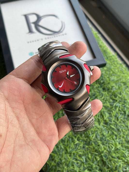 RC Nikee Sport Analog Watch – Black & Red Dial