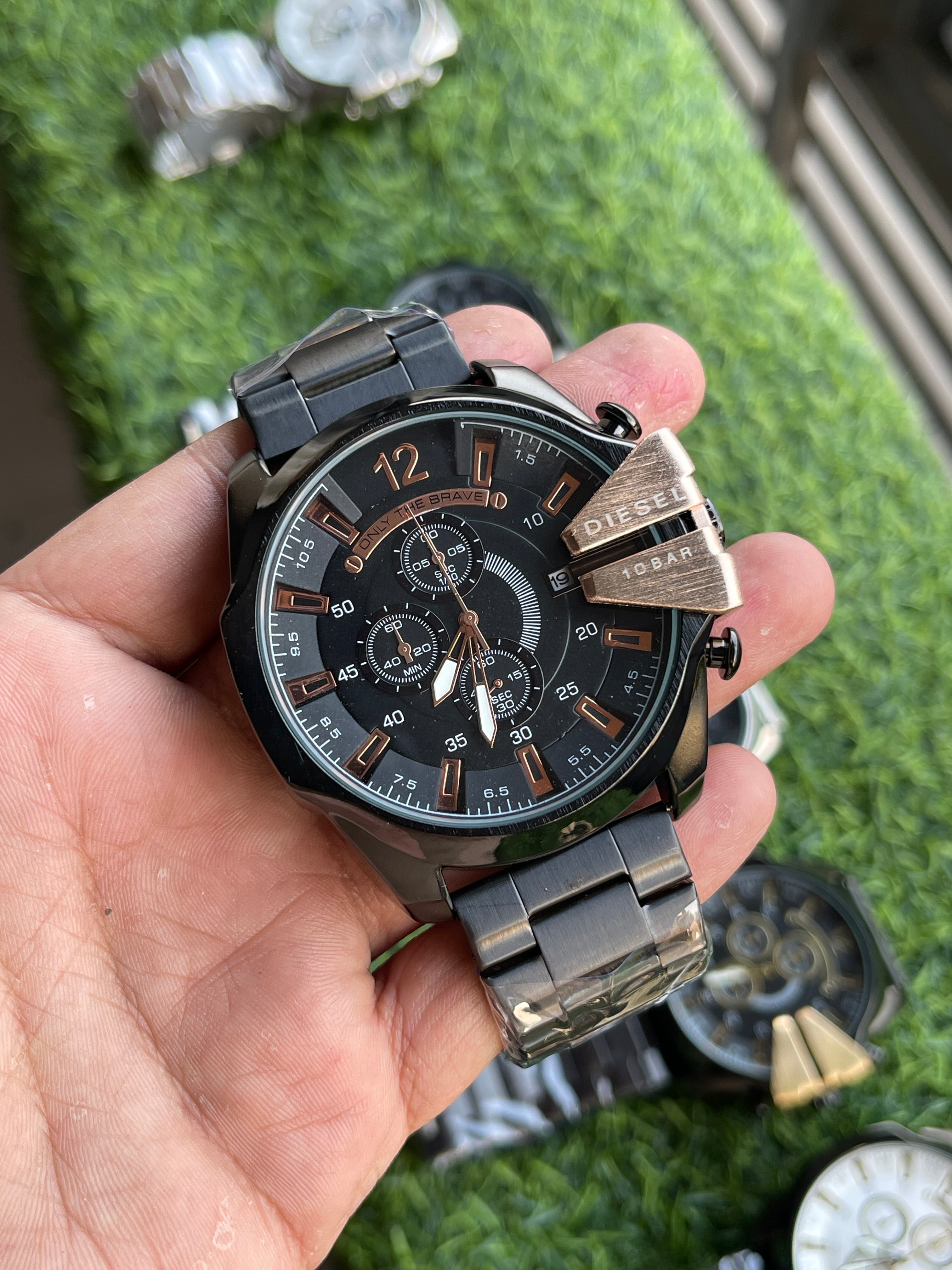 RC Diiesel Chronograph Watch – Black & Rose-Gold Edition – Rehan's ...