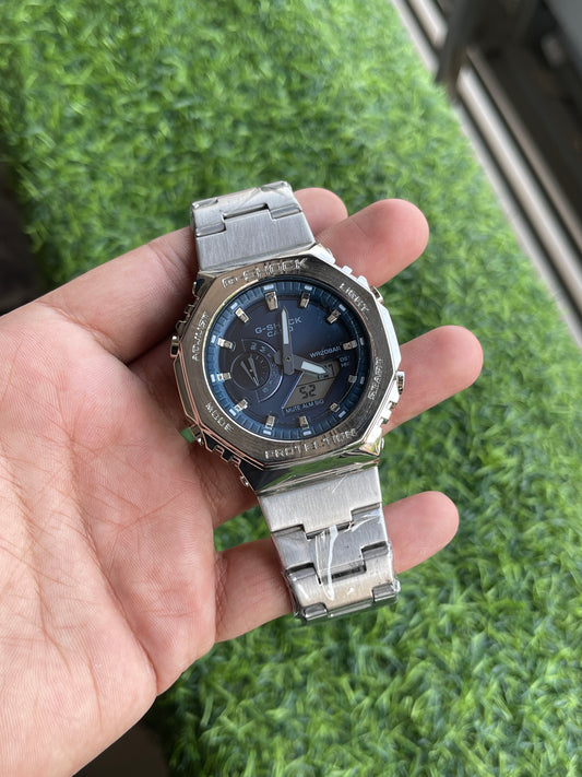 RC G-SHOK Stainless Steel Analog-Digital – Silver Blue Edition