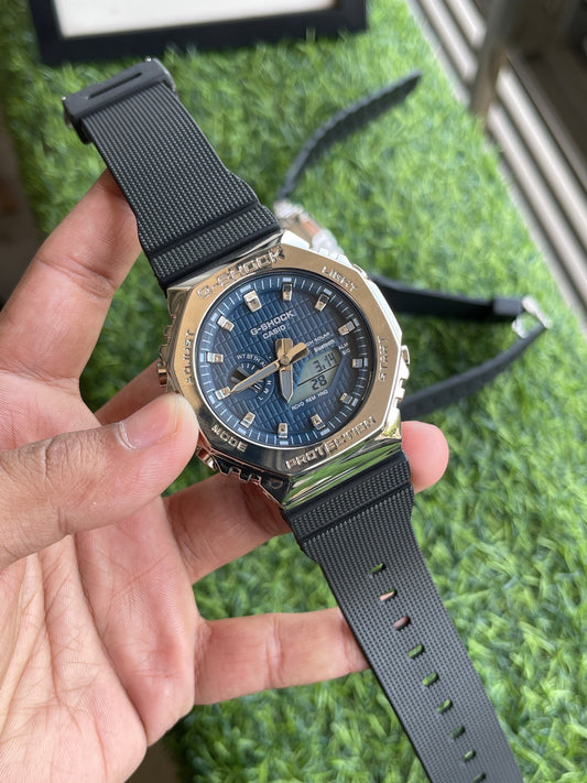 RC Casiio G-Shok GM-2100 Metal Fusion Analog-Digital Series (royal blue dial)