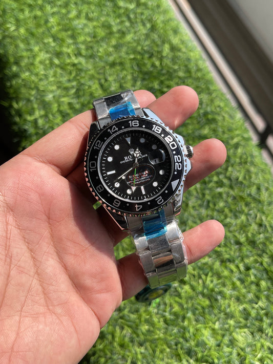 RC RLX Submariner – Custom “Blackout GMT” Bezel Edition